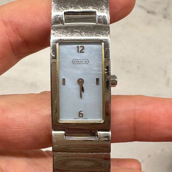 Coach Stainless Steel Watch Light Blue Mother of Pearl - Picture 7 of 8